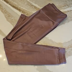 Athleta Shiny Brown Leggings